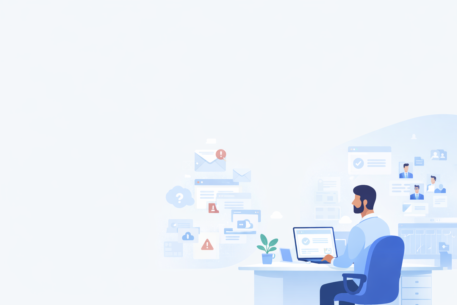 Business IT handled illustration